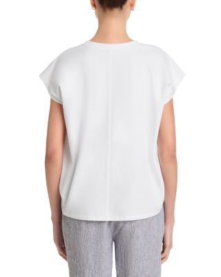 Cotton Stretch Jersey Crewneck Boxy Top
