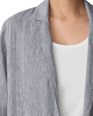 Notch Collar Linen Blazer
