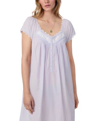 Floral Lace Trim Waltz Nightgown