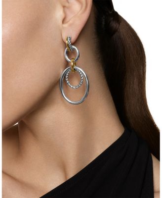 DY Mercer&reg; Mobile Drop Earrings in Sterling Silver with 18K Yellow Gold, 65.7mm