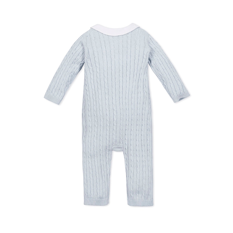 Shop Hope & Henry Unisex Organic Peter Pan Collar Button Front Sweater Romper - Baby
