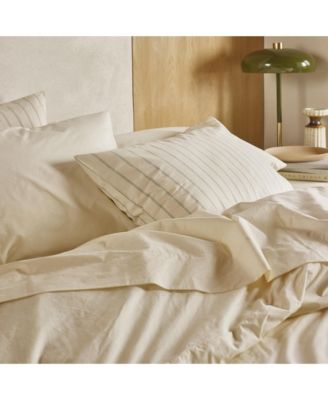Washed Cotton Percale Flat Sheet, King