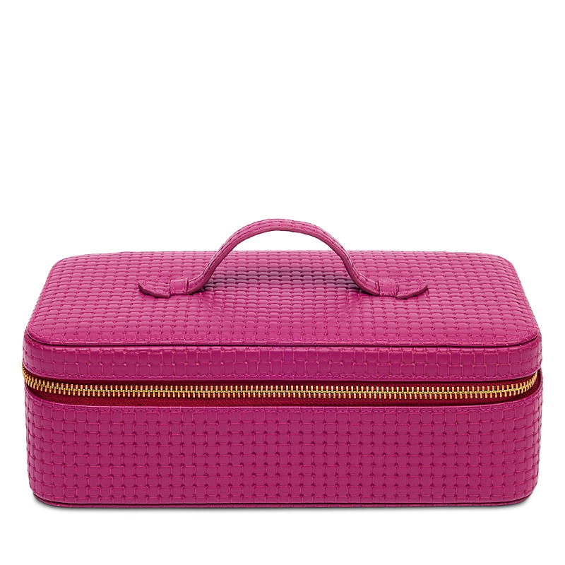 Rapport London Charlotte Leather Jewelry Case In Pink