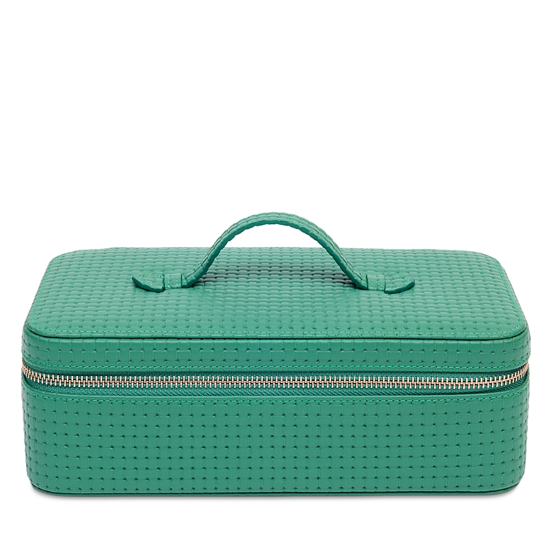 Rapport London Charlotte Leather Jewelry Case In Green
