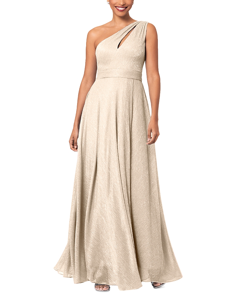 Aqua Bloomingdale's One Shoulder Evening Gown