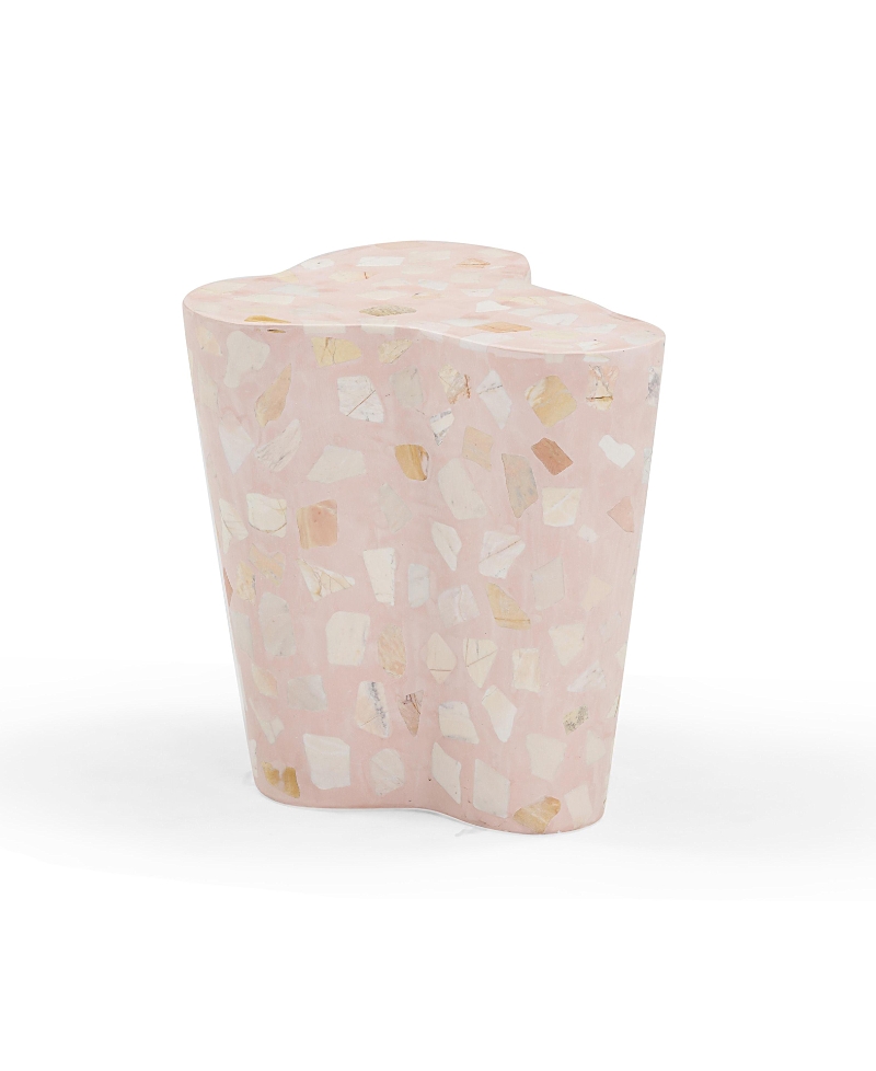 Tov Furniture Slab Terrazzo Side Table In Pink