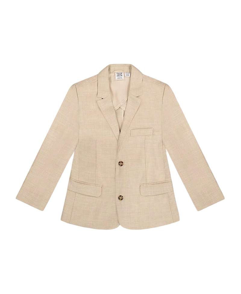 Deux Par Deux Boys' Two Button Blazer - Little Kid In Neutral