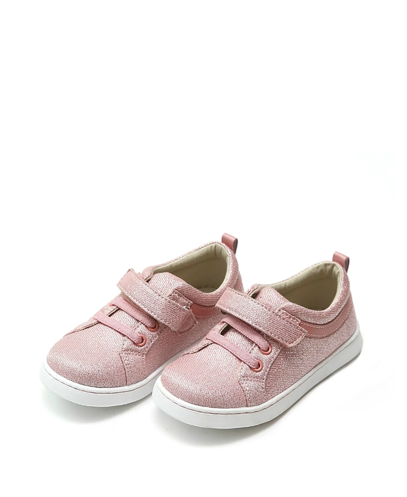 L'Amour Shoes Girls' Natalie Metallic Playground Sneaker - Toddler, Little Kid