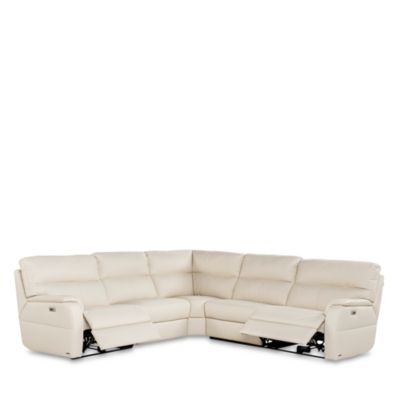 Grazia 5-Piece Power Reclining Leather Sectional