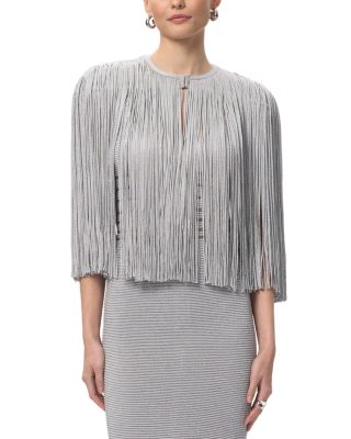 Metallic Fringe Cape