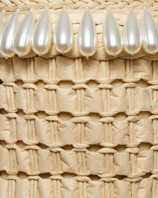 Faux Pearl Basket Bag