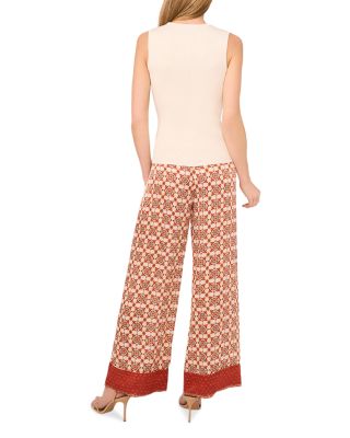 V Neck Sleeveless Rib Knit Top 