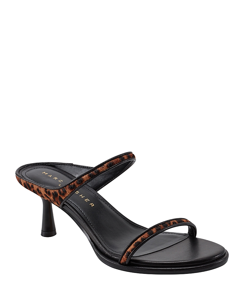 Marc Fisher Ltd Alondely Genuine Calf Hair Kitten Heel Slide Sandal