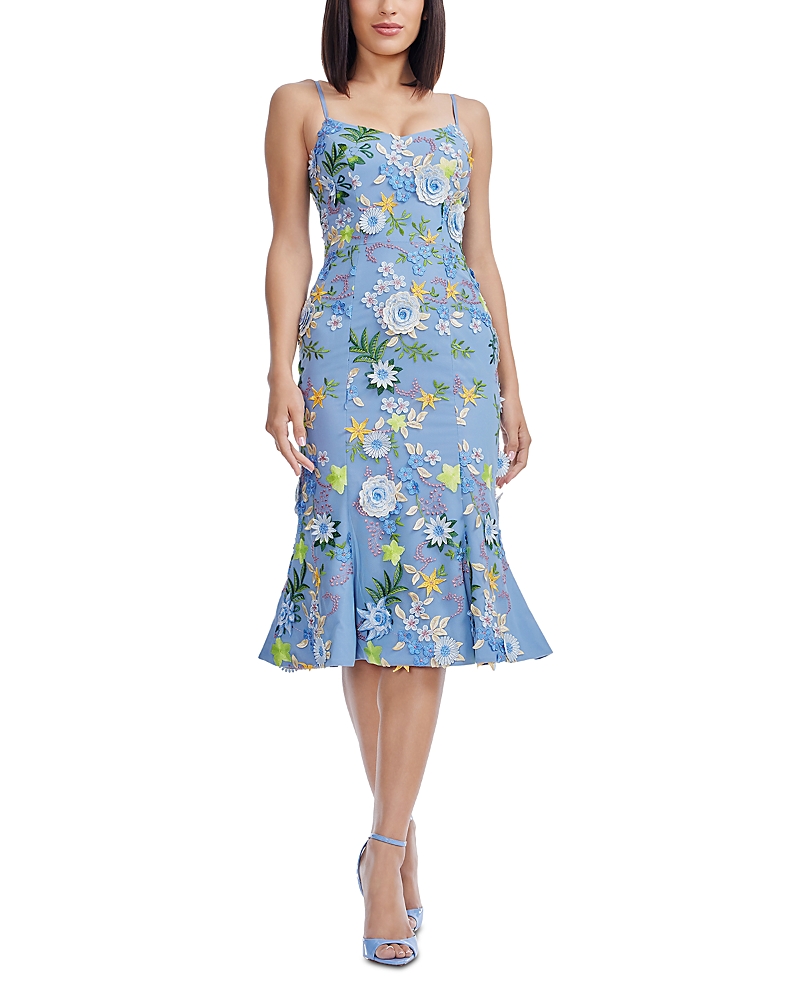 Dress the Population Allona Floral Applique Dress