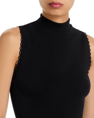 Mock Neck Scalloped Tank