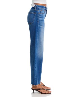 Mid Rise Wide Leg Ankle Jeans in Viper Blue
