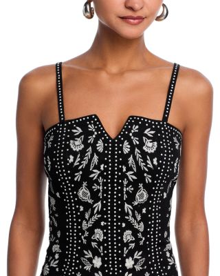 Embroidery Stud Mini Dress - Exclusive