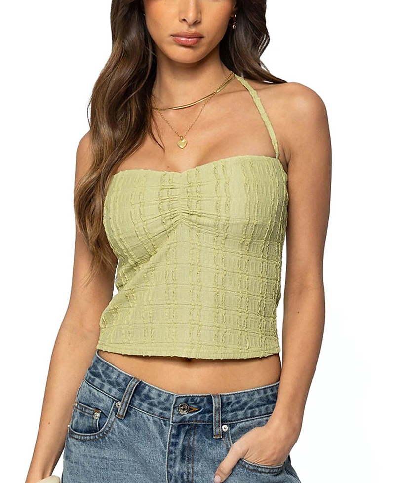 Edikted Galya Textured Halter Top