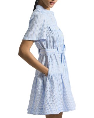 Clynton Pintuck Striped Dress