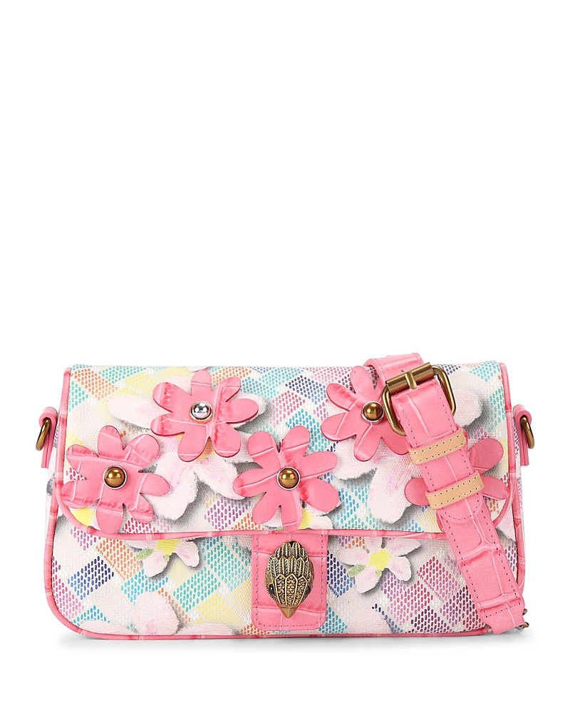 Shop Kurt Geiger Camden Flap Flower Shoulder Bag