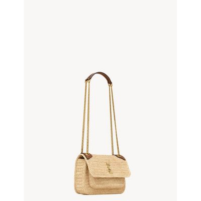 Niki Mini Shoulder Bag in Raffia
