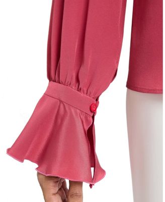 RUE Silk Long Sleeve Blouse in Silk Crepe de Chine