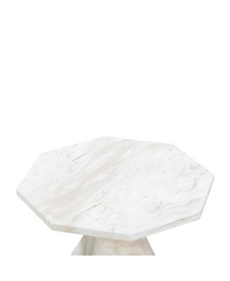   Esme Faux Marble Indoor/Outdoor Round Side Table