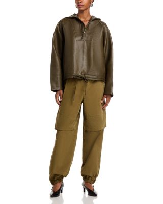 Workwear Leather Hoodie