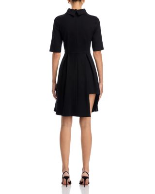 Pleated Stretch Ponte Dress