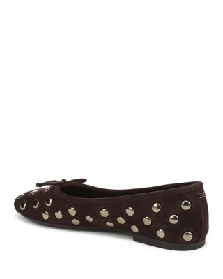 Women's Alie Stud Leather Ballet Flats