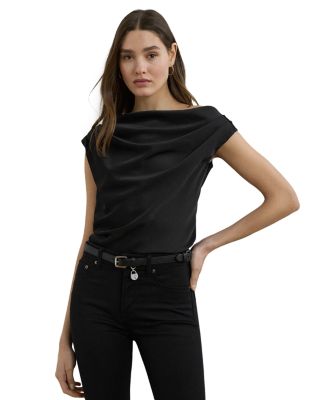 Ralph Lauren - Satin Charmeuse Off-The-Shoulder Blouse