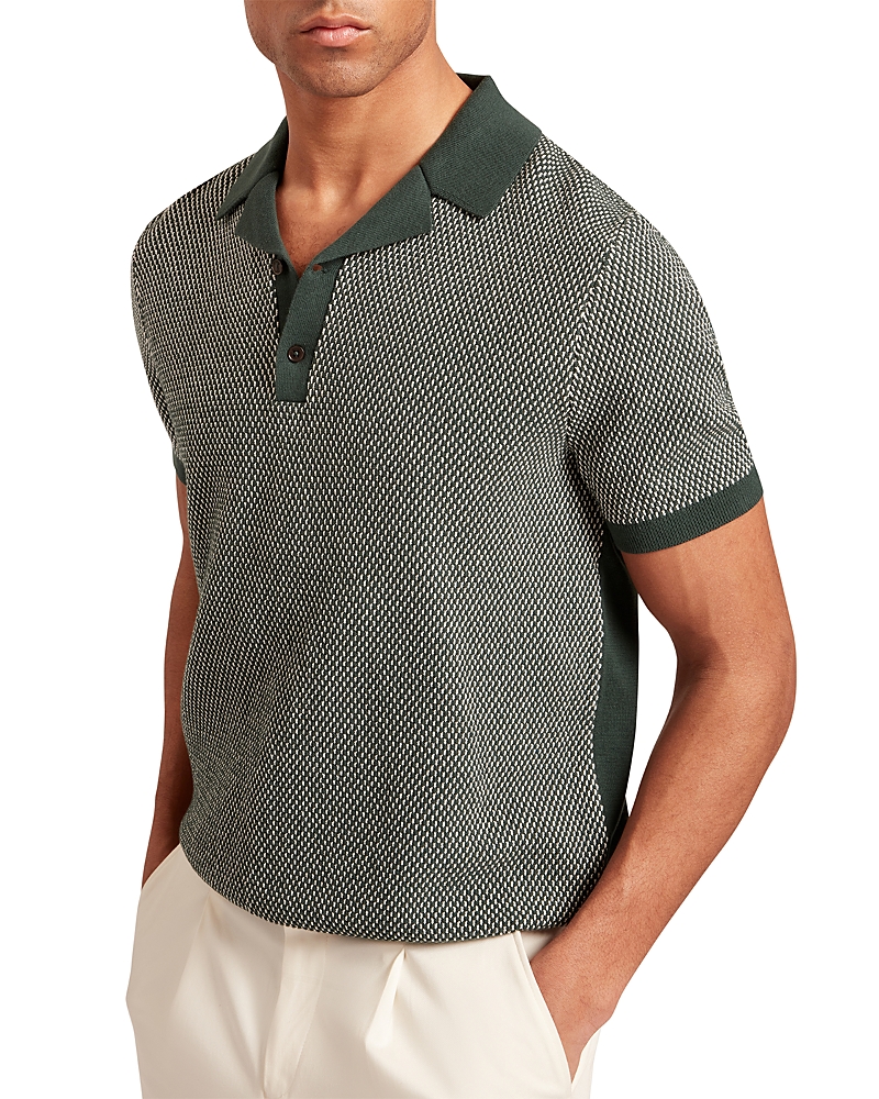 Ted Baker Gregry Textured Knit Polo Shirt