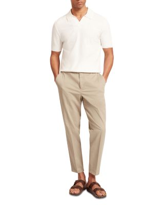 Aindrea Textured Rib Open Neck Knitted Polo Shirt