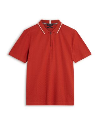 Cophen T Texture Zip Neck Polo Shirt