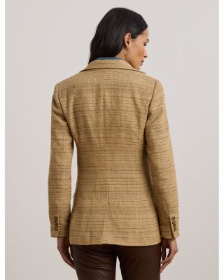 Herringbone Linen Blend Tweed Blazer