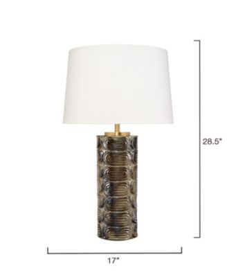 Wright Ceramic Table Lamp with Linen Shade