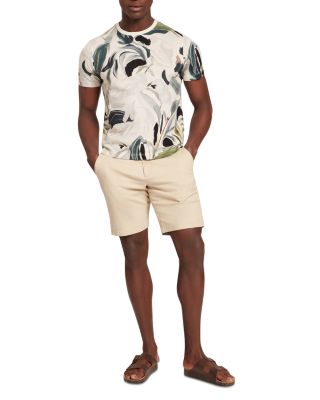 Almoi Abstract Floral Print Pure Cotton Tee