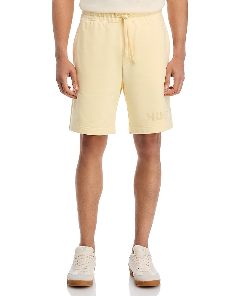 Hugo Boss Dinkoe Drawstring 8.26 Shorts In Yellow