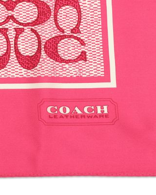 Textured Signature C Print Silk Square Scarf