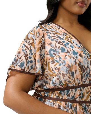 Bellarosa Floral V Neck Dress