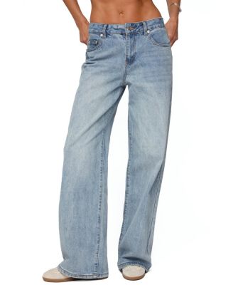Edikted - Ery Wide Leg Mid Rise Jeans