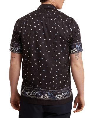 Wold Floral Scarf Print Shirt