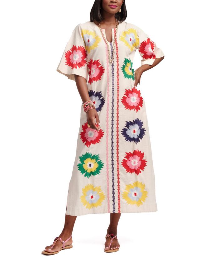 Charming Caftan Maxi Fireflower Dress