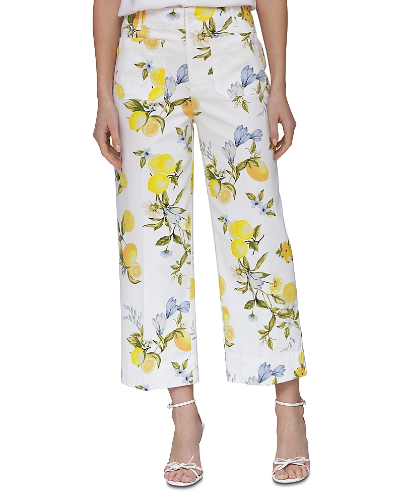 Bagatelle High Rise Patch Pockets Crop Pants In White