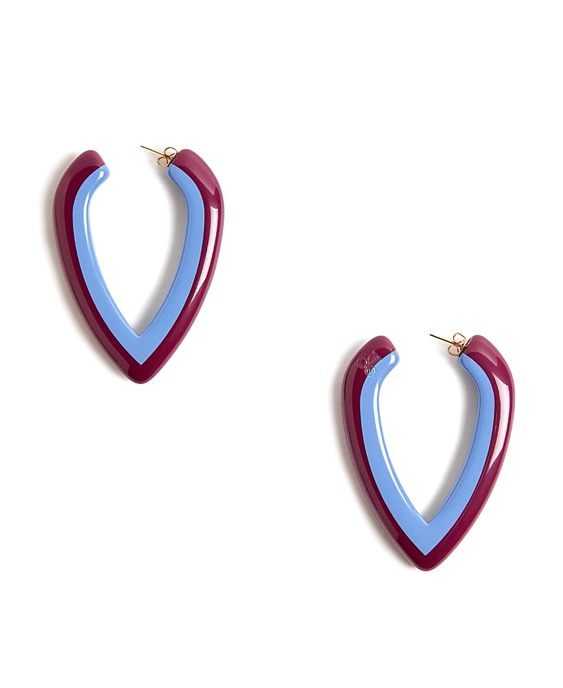 La Doublej Dew Earrings Bicolor Bicolor Light Blue In Multi