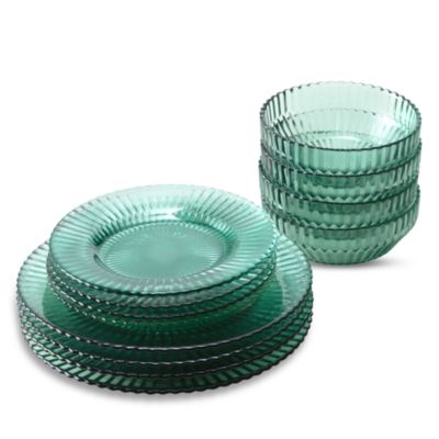 Archie Verde 12 Piece Dinnerware Set