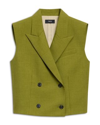 Theory Peak Double Breasted Vest | Bloomingdale's