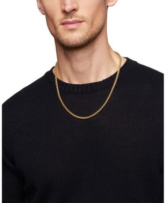 Men's Sterling Silver Wheat Chain Necklace 24", 4mm