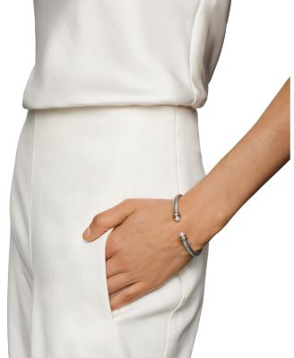 Cable Classic Bracelet with Cultured Freshwater Pearl and 14K Gold, 5mm