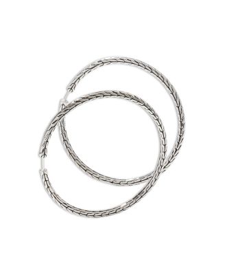 Sterling Silver Classic Chain Large Hoop Earrings